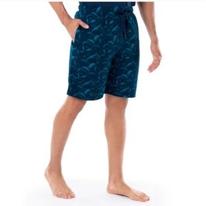 Guy Harvey Blue Dive Marlin Printed Comfy Sleeve Lounge Shorts sz L